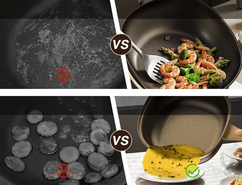 🍳 Cuisson parfaite sans accrocher -Poêle antiadhésive