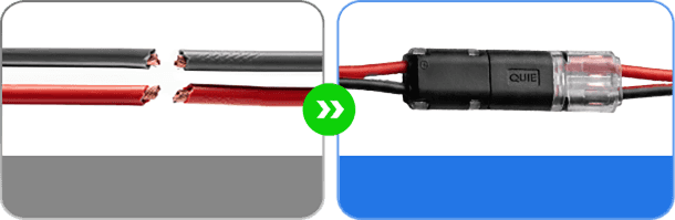 Connecteur enfichable à 2 fils avec clip de verrouillage