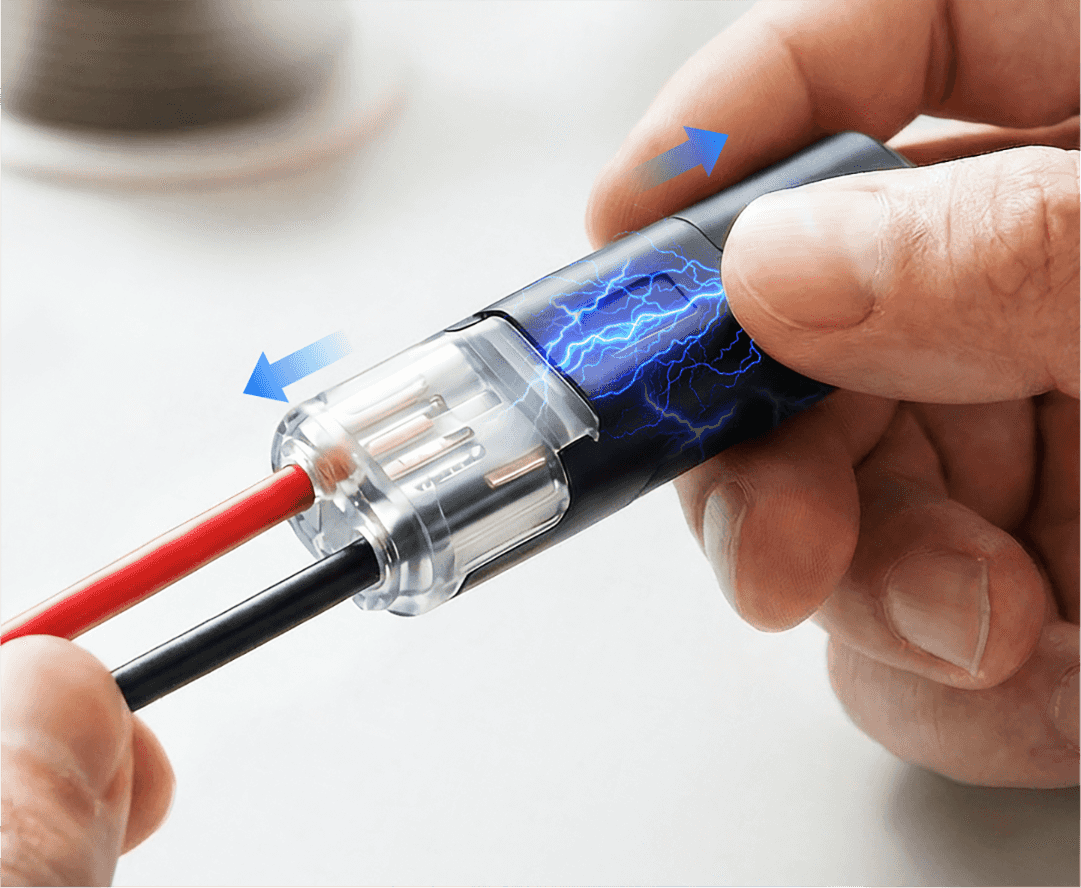 Connecteur enfichable à 2 fils avec clip de verrouillage