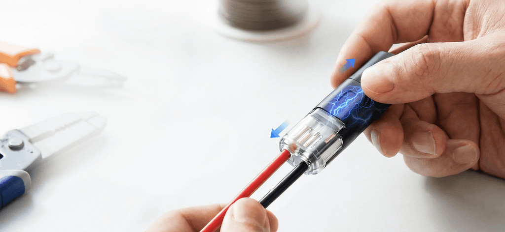 Connecteur enfichable à 2 fils avec clip de verrouillage
