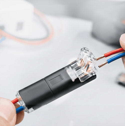 Connecteur enfichable à 2 fils avec clip de verrouillage