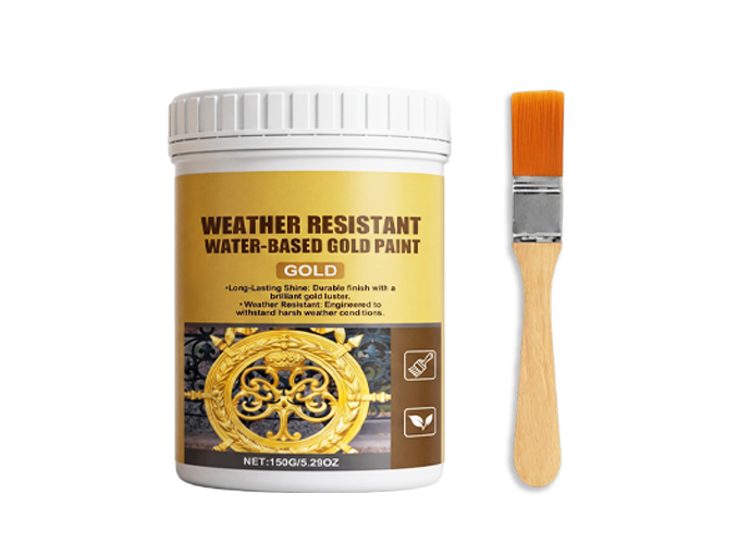 Peinture dorée à base d'eau, résistante aux intempéries