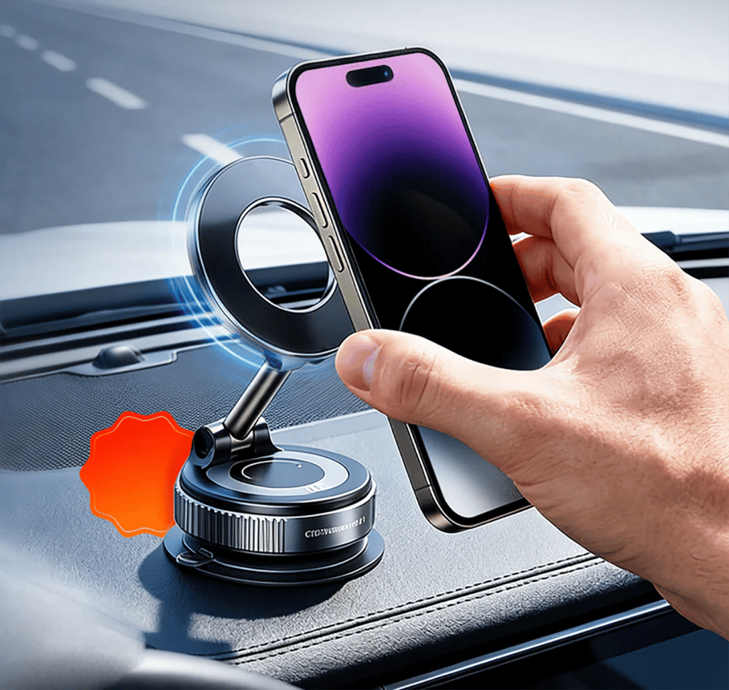 🔥🔥 VENTE FLASH 🔥 Support de téléphone magnétique pliable pour voiture🚗📱