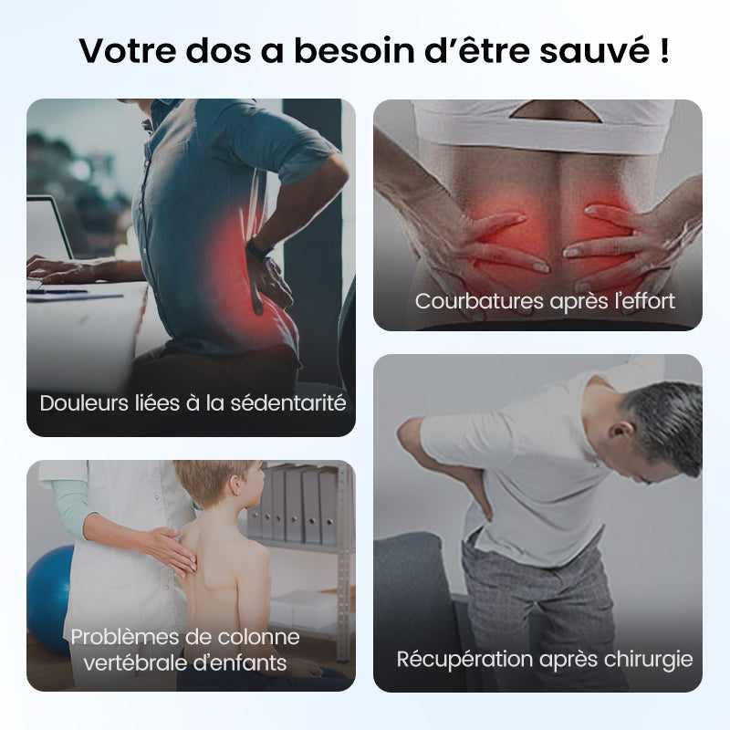 🏆Étireur lombaire magnétique avec massage d’acupuncture pour soulager des douleurs dorsales