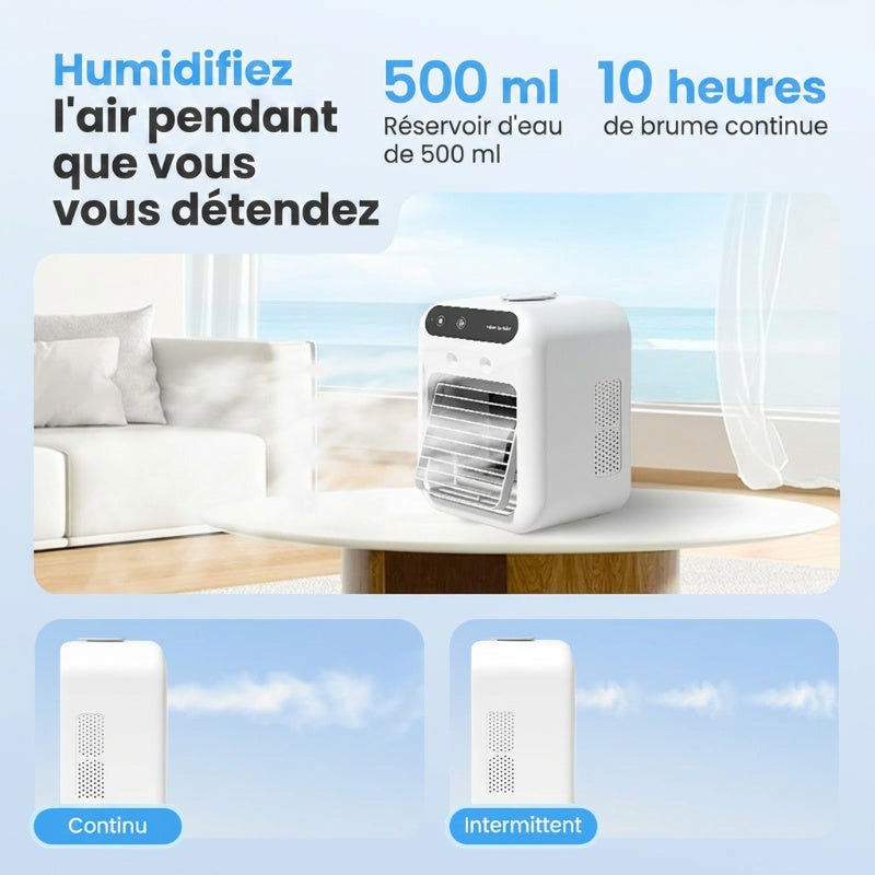 🏆Promotion d'été d'une durée limitée 65% de réduction✨❄️Mini climatiseur portable avec refroidisseur et humidificateur
