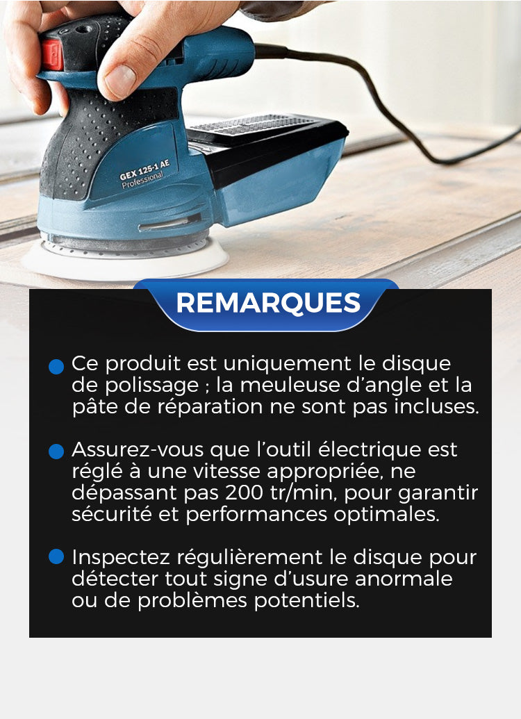 ⚙️ Disque de Polissage  pour Meuleuse d’Angle – Finition Miroir Brillante, Durable & Polyvalent