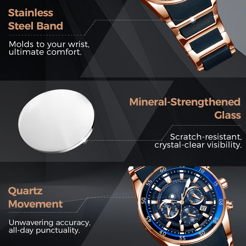 ✨50 % DE RÉDUCTION EN CE MOMENT ! ✨💎Montre-bracelet multifonctionnelle de luxe en quartz pour homme