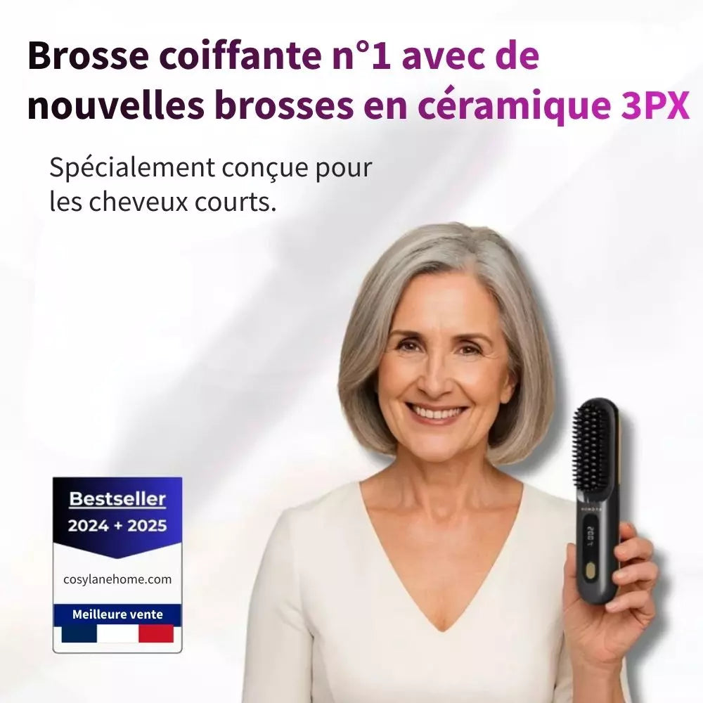 Styleva™ – Brosse coiffante intelligente pour cheveux courts