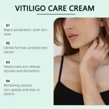 Réduction des taches blanches dès le premier jour. Crème médicale de soin de la peau sans hormones.