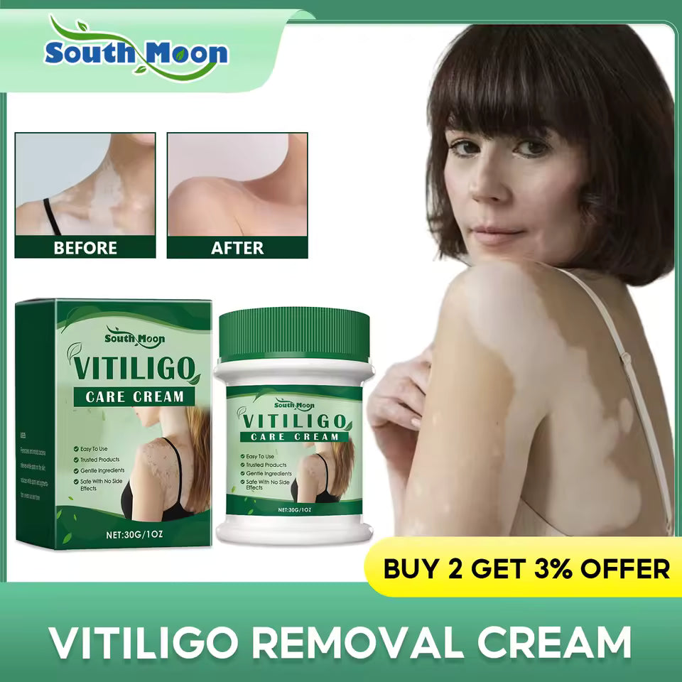 Réduction des taches blanches dès le premier jour. Crème médicale de soin de la peau sans hormones.