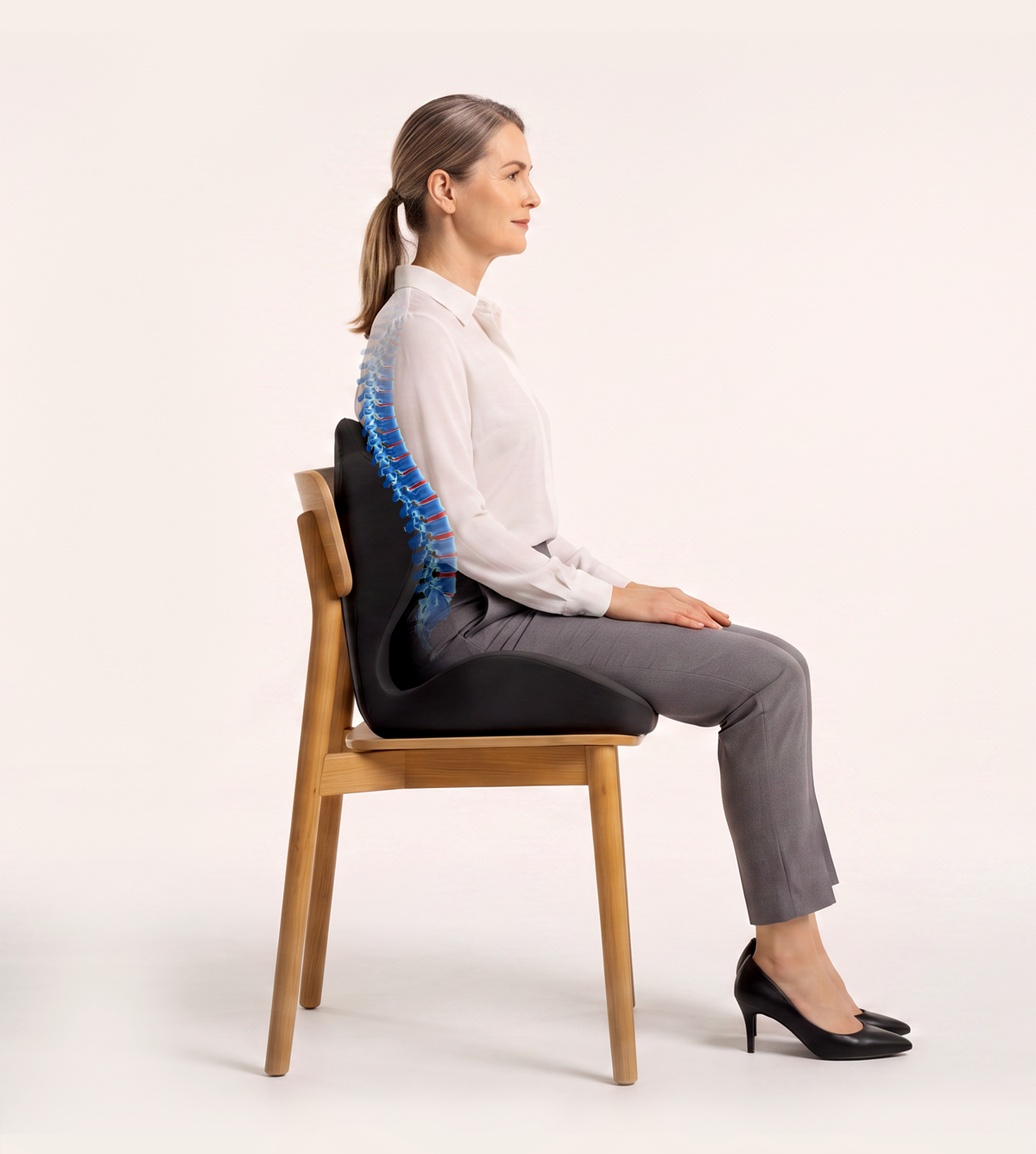 Coussin de siège ergonomique en mousse à mémoire de forme avec soutien lombaire – Confort optimal toute la journée, idéal pour le bureau, la voiture et la maison