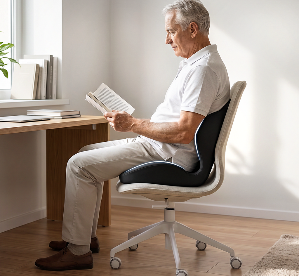 Coussin de siège ergonomique en mousse à mémoire de forme avec soutien lombaire – Confort optimal toute la journée, idéal pour le bureau, la voiture et la maison
