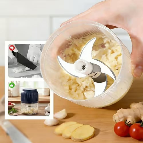 🧄 Mini Hachoir Électrique Multifonction Rechargeable USB