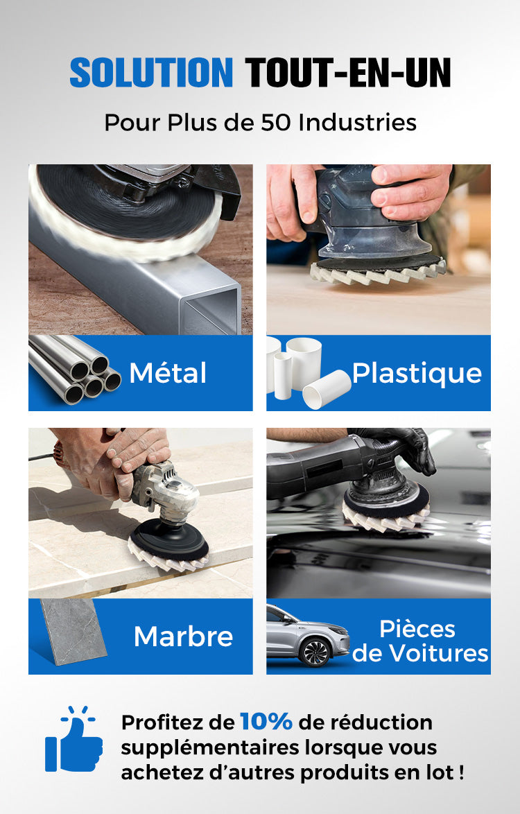 ⚙️ Disque de Polissage  pour Meuleuse d’Angle – Finition Miroir Brillante, Durable & Polyvalent