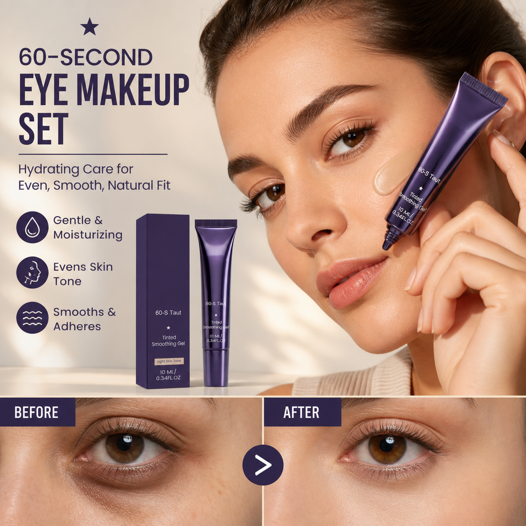Kit de maquillage pour les yeux « 60 secondes » – Gel teinté raffermissant pour les poches et les cernes