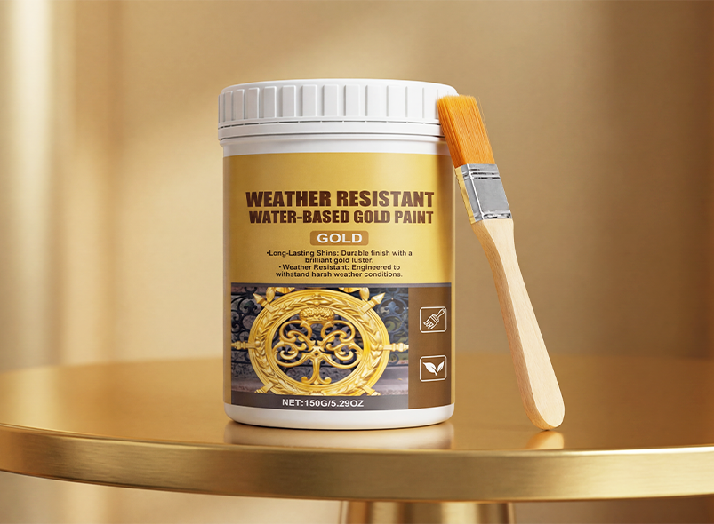 Peinture dorée à base d'eau, résistante aux intempéries
