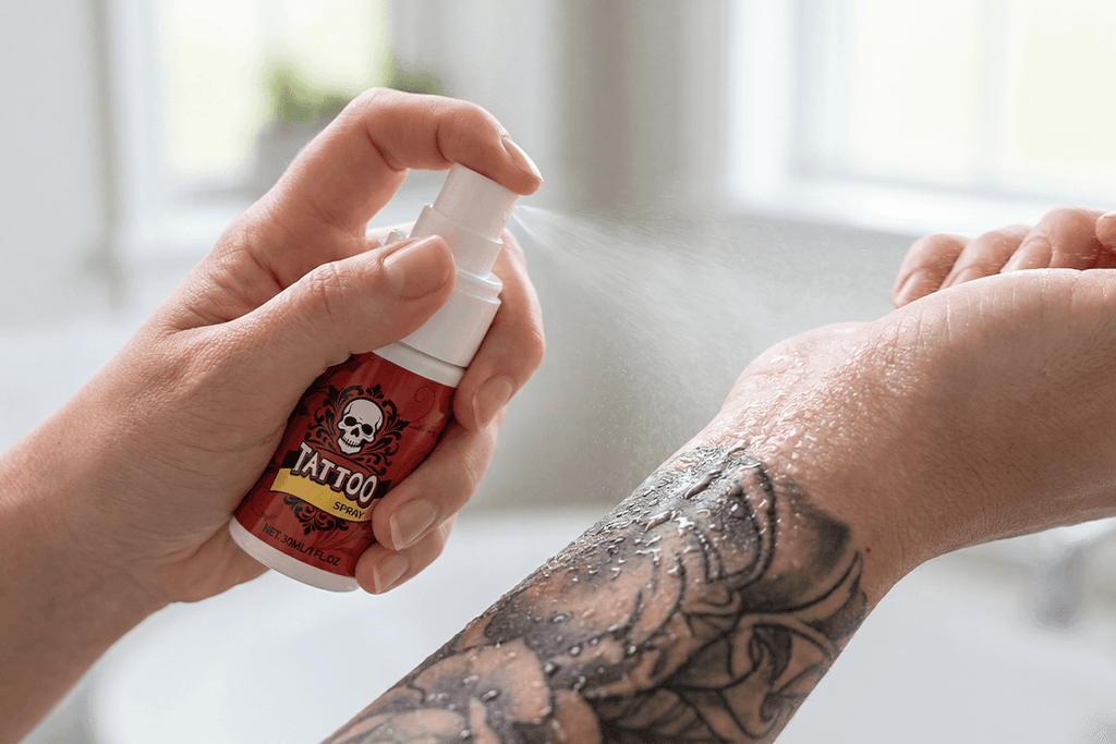 Spray hydratant brillant de soin pour tatouage