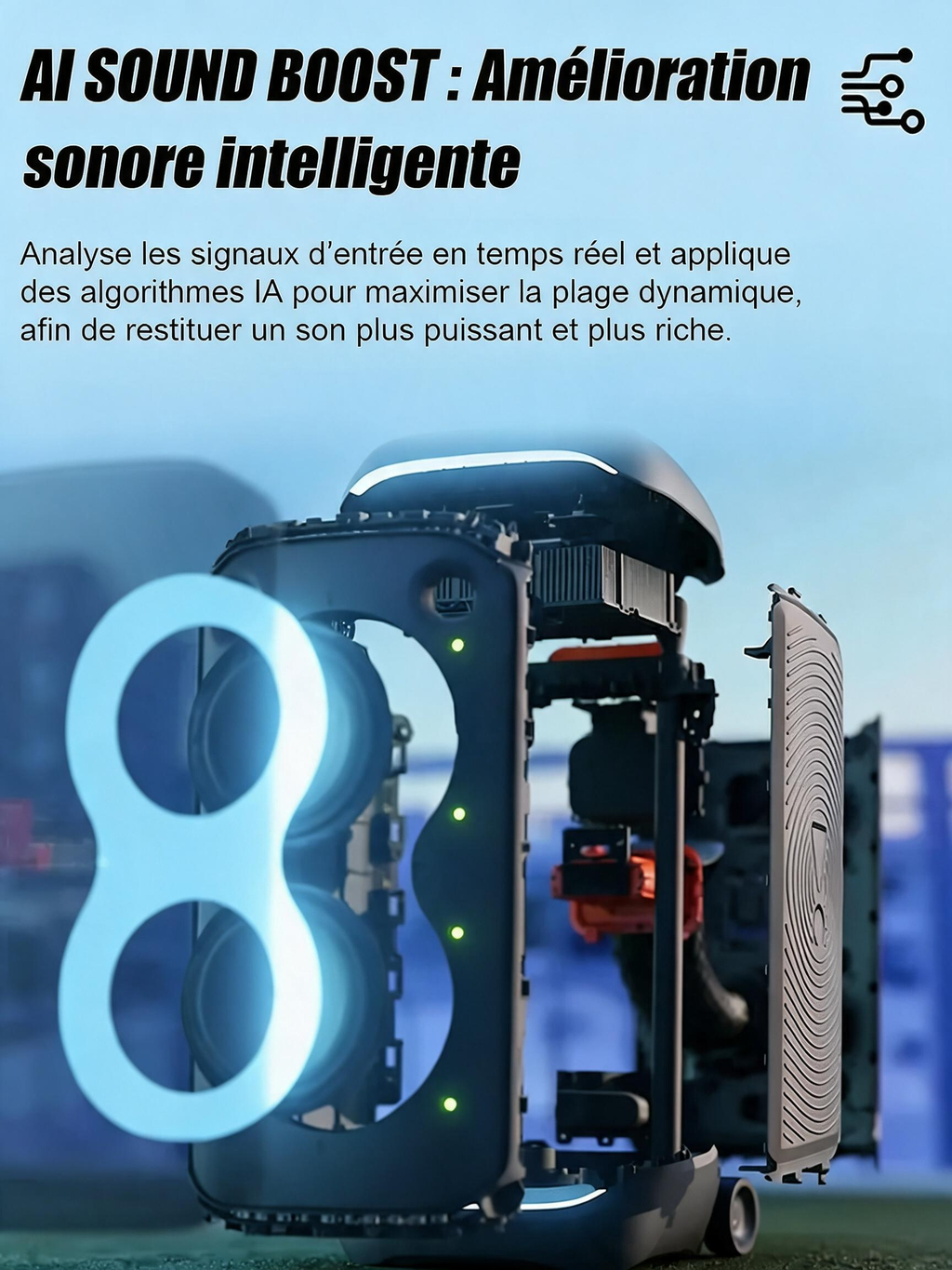 📢📢Enceinte Bluetooth sans fil avec caisson de basses