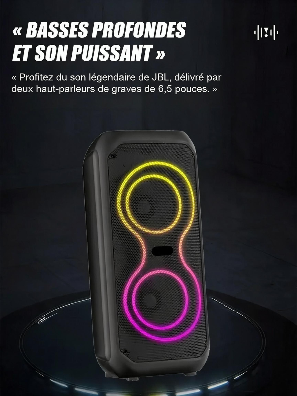 📢📢Enceinte Bluetooth sans fil avec caisson de basses
