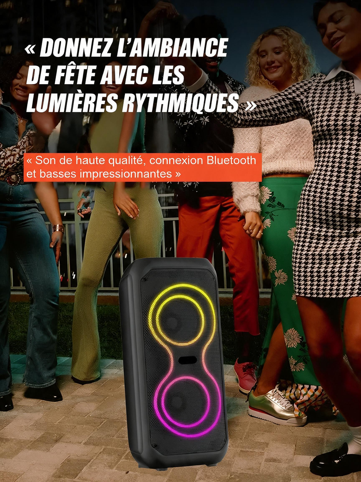 📢📢Enceinte Bluetooth sans fil avec caisson de basses