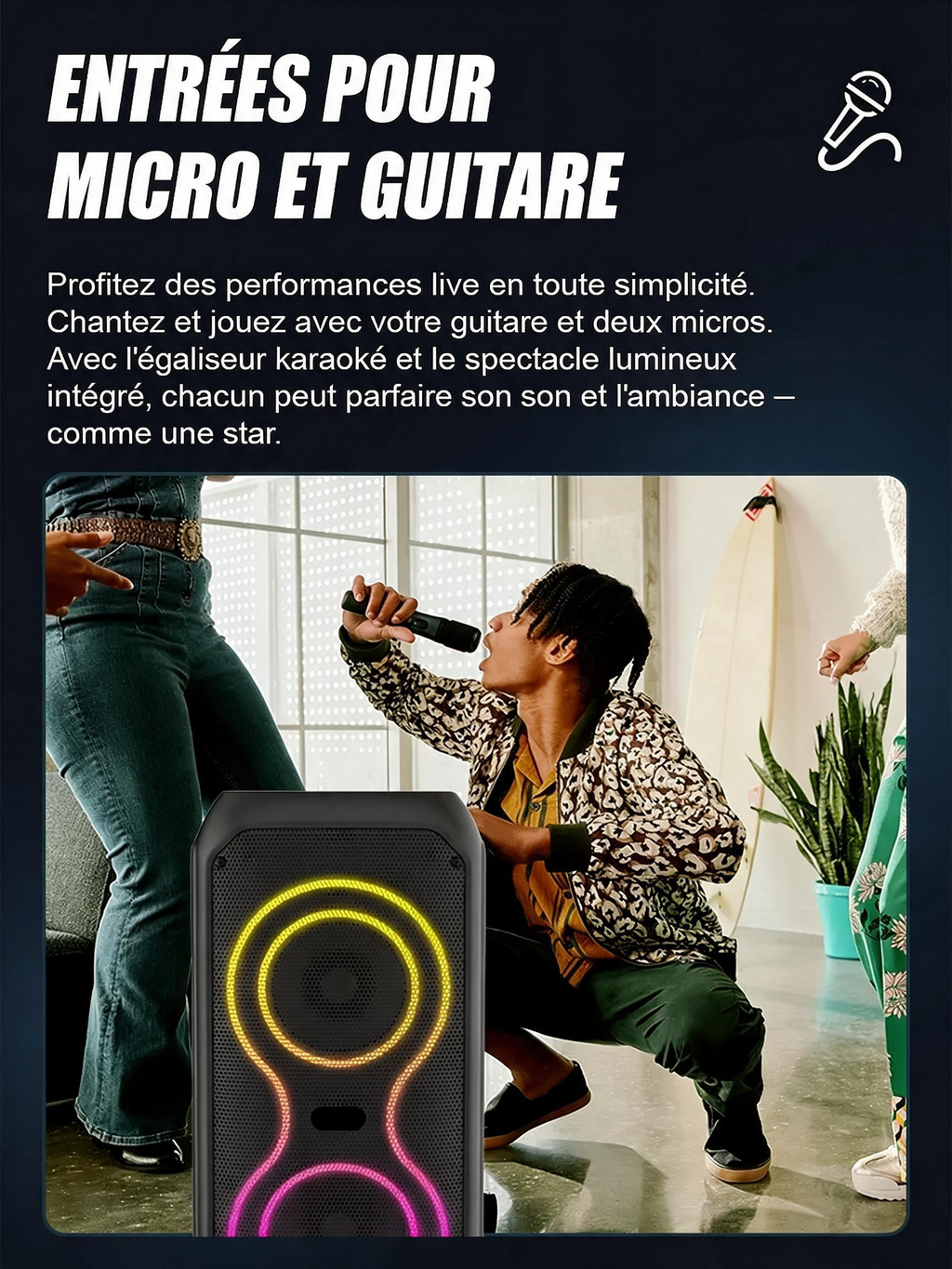 📢📢Enceinte Bluetooth sans fil avec caisson de basses