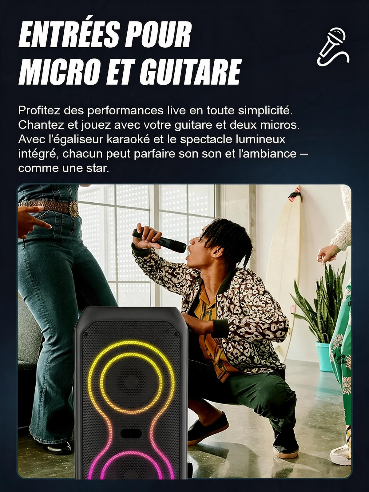 📢📢Enceinte Bluetooth sans fil avec caisson de basses