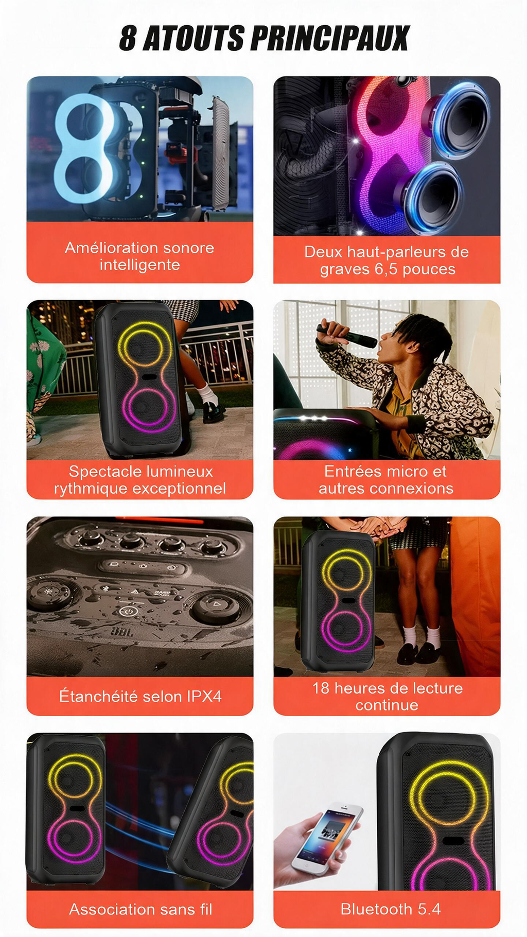 📢📢Enceinte Bluetooth sans fil avec caisson de basses