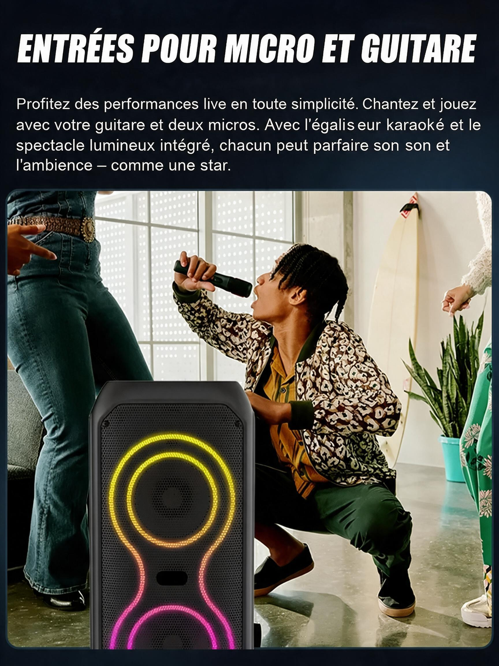 📢📢Enceinte Bluetooth sans fil avec caisson de basses