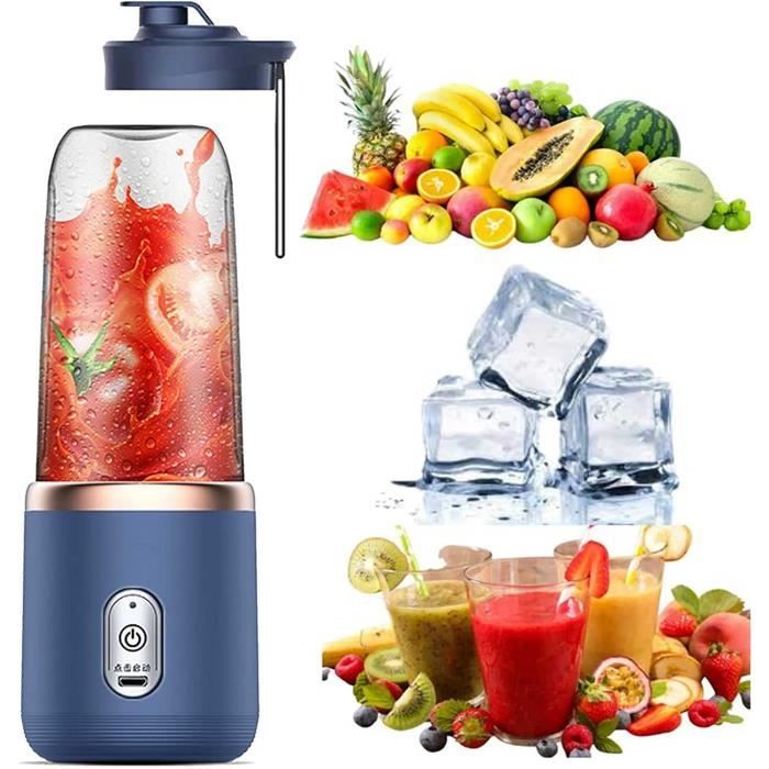 Mini Blender, Rechargeable par USB Mixeur Portable, 300 ML Blender Smoothie, Portable, Fruits Et Légumes, Mini Mixer Électriqu[594]
