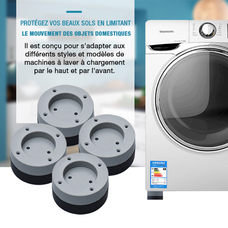 🛡️🧼 PROMO FLASH 50% ! Coussinets Anti-Vibration 4PCS pour Machine à Laver & Séchoir – Absorption 95%, Installation Facile, Antidérapant, Gris, Parfaits pour Réduire Bruit & Déplacements ✨