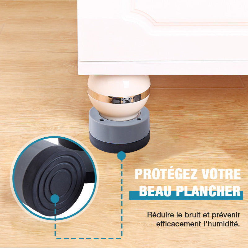 🛡️🧼 PROMO FLASH 50% ! Coussinets Anti-Vibration 4PCS pour Machine à Laver & Séchoir – Absorption 95%, Installation Facile, Antidérapant, Gris, Parfaits pour Réduire Bruit & Déplacements ✨