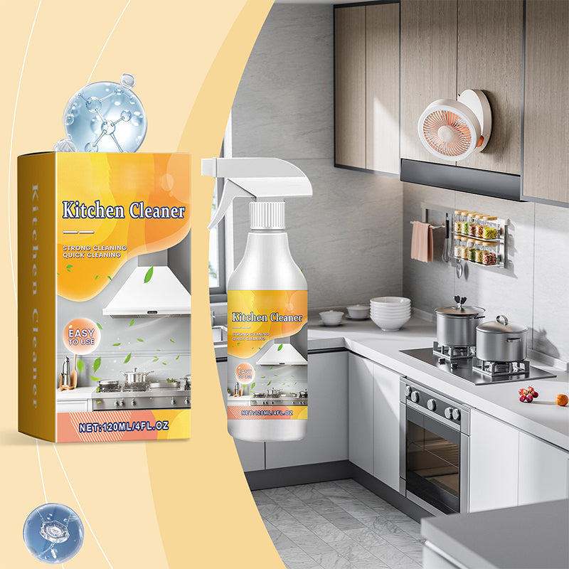 🧼 Spray dégraissant efficace pour la cuisine – Dissout la graisse comme par magie ! ✨🔥 Un seul spray, pas de récurage – votre cuisine reste impeccable.