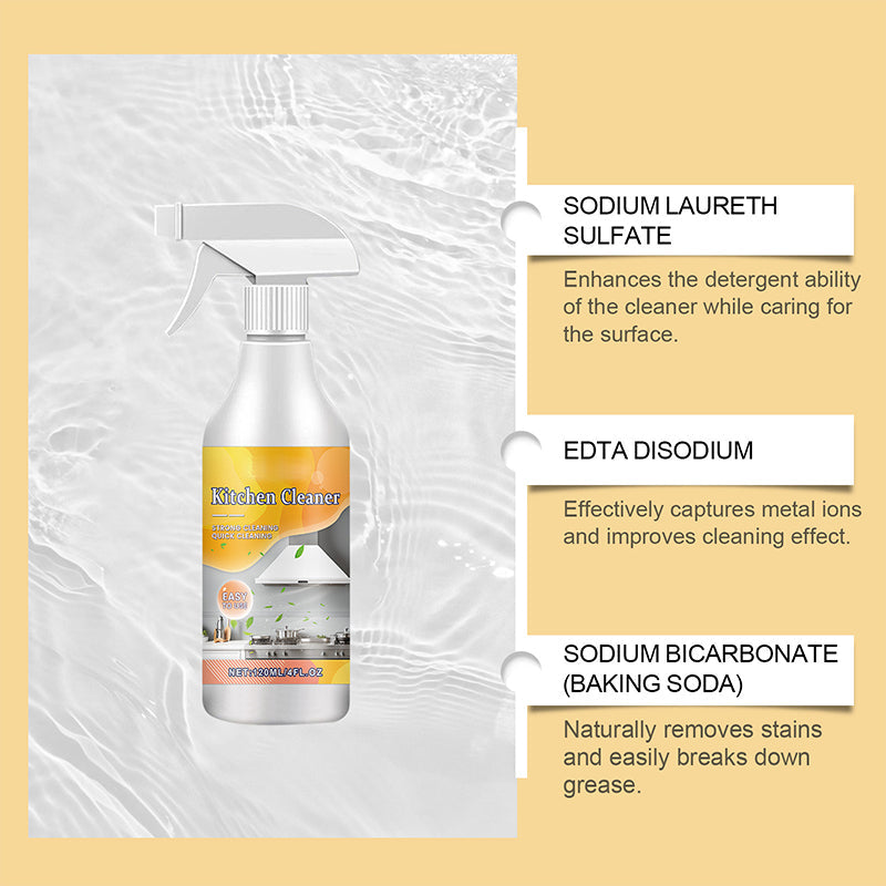 🧼 Spray dégraissant efficace pour la cuisine – Dissout la graisse comme par magie ! ✨🔥 Un seul spray, pas de récurage – votre cuisine reste impeccable.