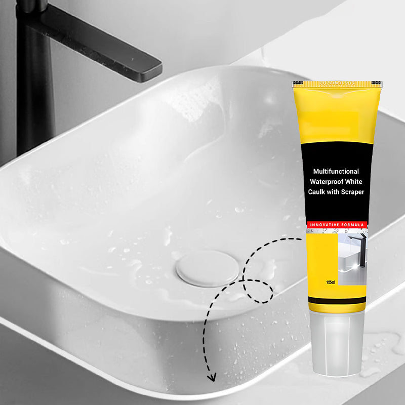 Caulk blanc multifonctionnel imperméable avec grattoir