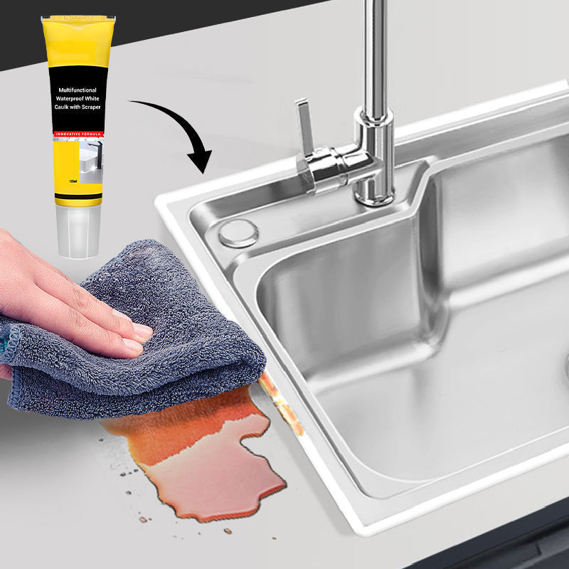 Caulk blanc multifonctionnel imperméable avec grattoir