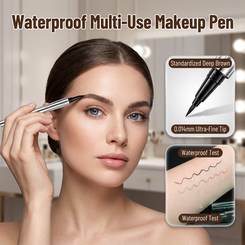 🖤 ACHETEZ 1, OBTENEZ 1 GRATUIT ! ✍️ Stylo Eyeliner Liquide Ultra-Fin – Pointe 0,014 mm, Waterproof & Longue Durée – 4-en-1 : Sourcils, Eye-liner, Cils & Ligne des Cheveux