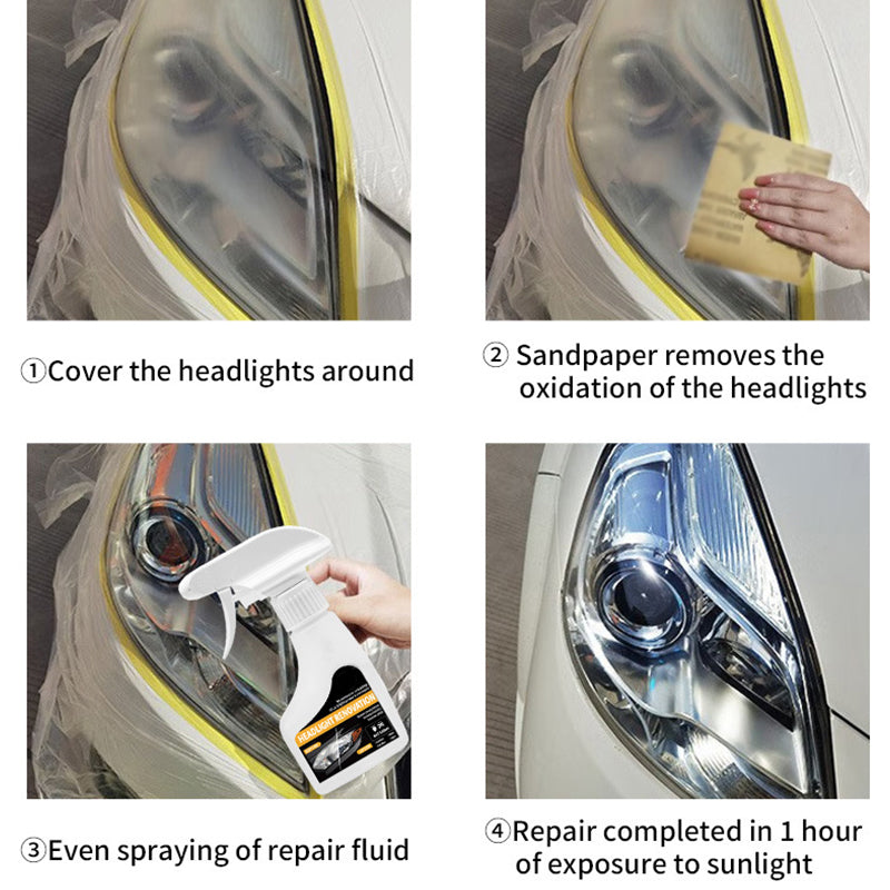 Spray Rénovateur pour Phares de Voiture – Restauration Instantanée & Protection UV Longue Durée 🚗
