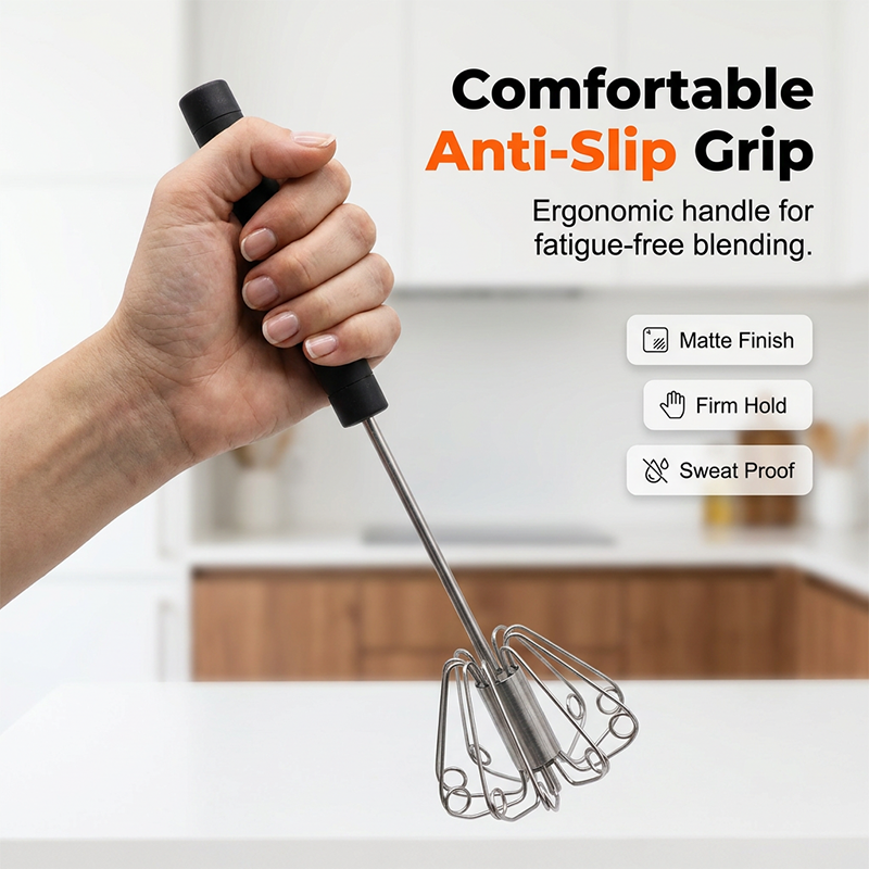 🥚🍰🎂 OFFRE LIMITÉE 57% DE RÉDUCTION! Batteur à Œufs Manuel Semi-Automatique en Acier Inoxydable – Fouette Œufs, Crème et Pâte en Secondes, Poignée Ergonomique – Parfait pour Gâteaux, Crêpes & Desserts Maison