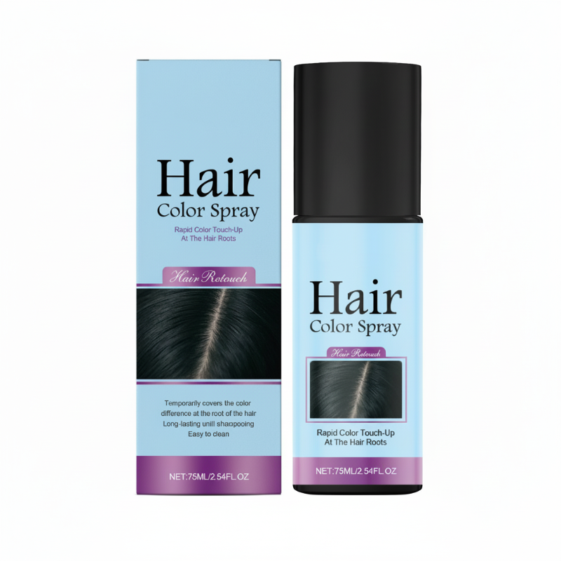 Spray colorant temporaire pour retoucher les racines