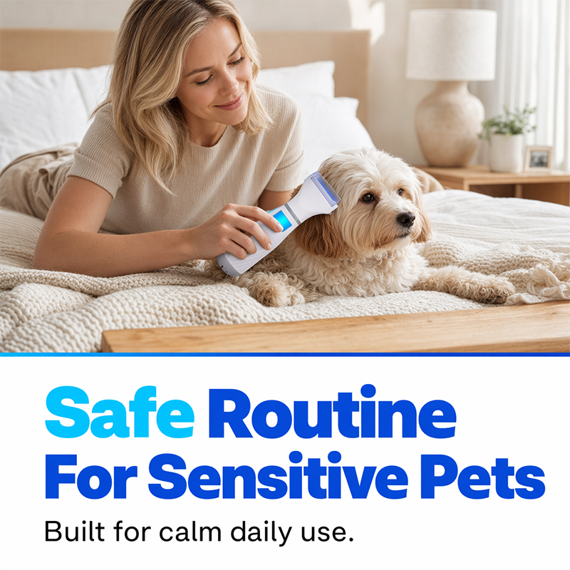 Peigne électrique anti-puces pour animaux de compagnie