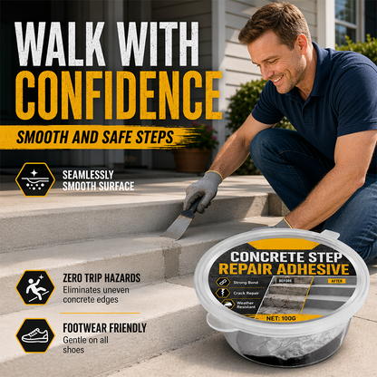 🔧🏠 Pâte de Réparation pour Béton – Réparez facilement les fissures, marches et allées !
