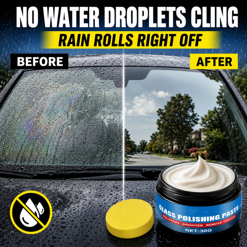 🔥57 % DE RÉDUCTION🔥 Produit pour éliminer les traces d'huile sur les vitres de voiture – Élimine les reflets et les traces laissées par les essuie-glaces, repousse la pluie, convient à tous les types de vitres – 🚗