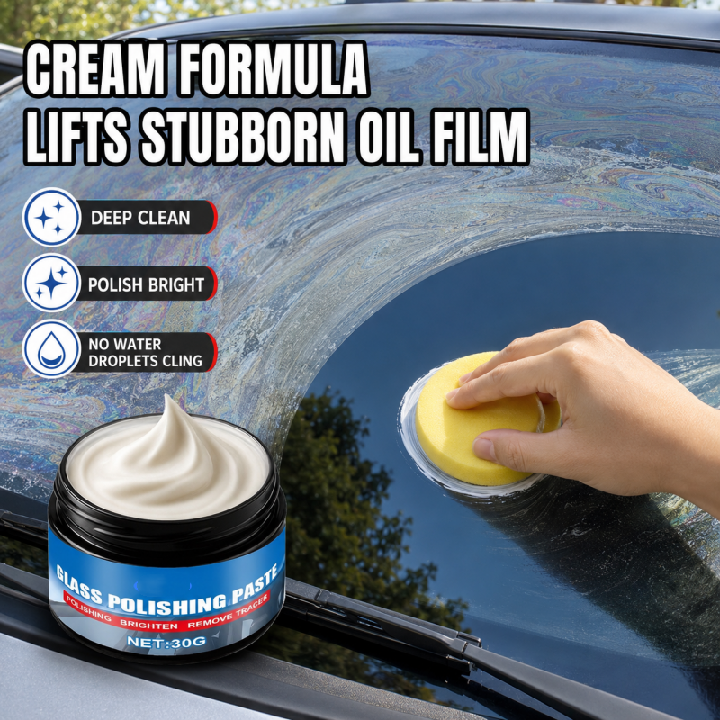 🔥57 % DE RÉDUCTION🔥 Produit pour éliminer les traces d'huile sur les vitres de voiture – Élimine les reflets et les traces laissées par les essuie-glaces, repousse la pluie, convient à tous les types de vitres – 🚗
