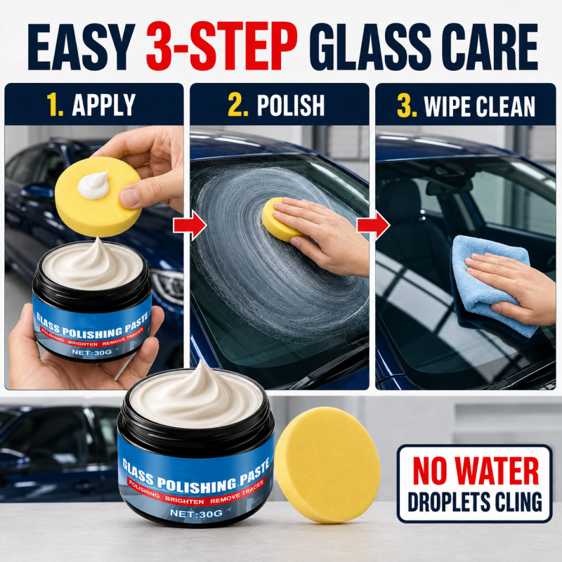 🔥57 % DE RÉDUCTION🔥 Produit pour éliminer les traces d'huile sur les vitres de voiture – Élimine les reflets et les traces laissées par les essuie-glaces, repousse la pluie, convient à tous les types de vitres – 🚗