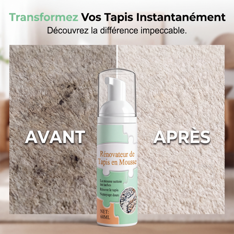 ✨ Mousse Détachante Sans Eau pour Tapis