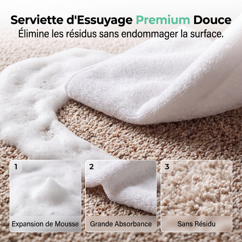 ✨ Mousse Détachante Sans Eau pour Tapis