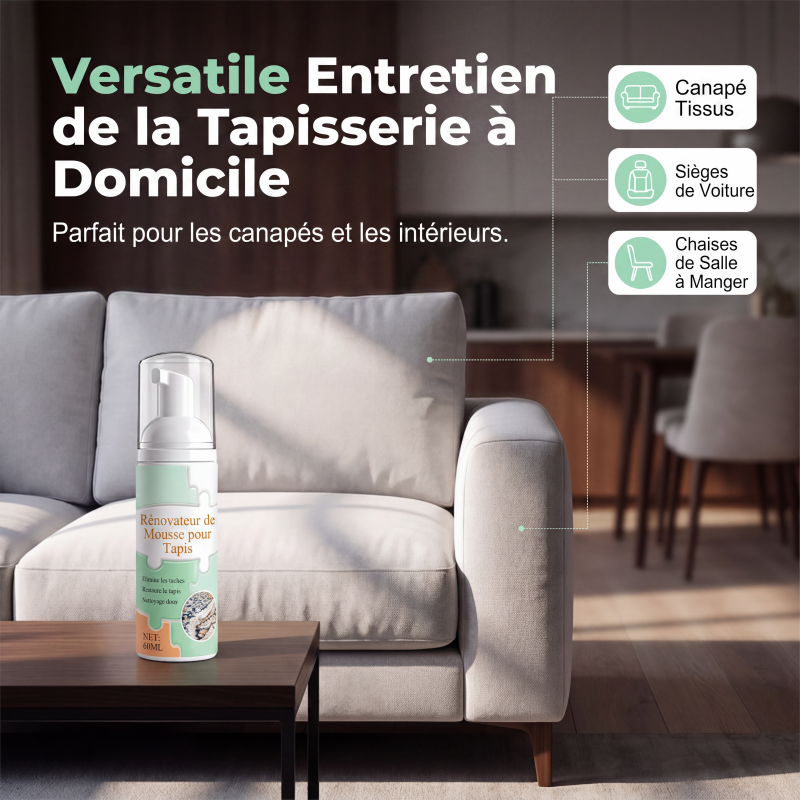 ✨ Mousse Détachante Sans Eau pour Tapis