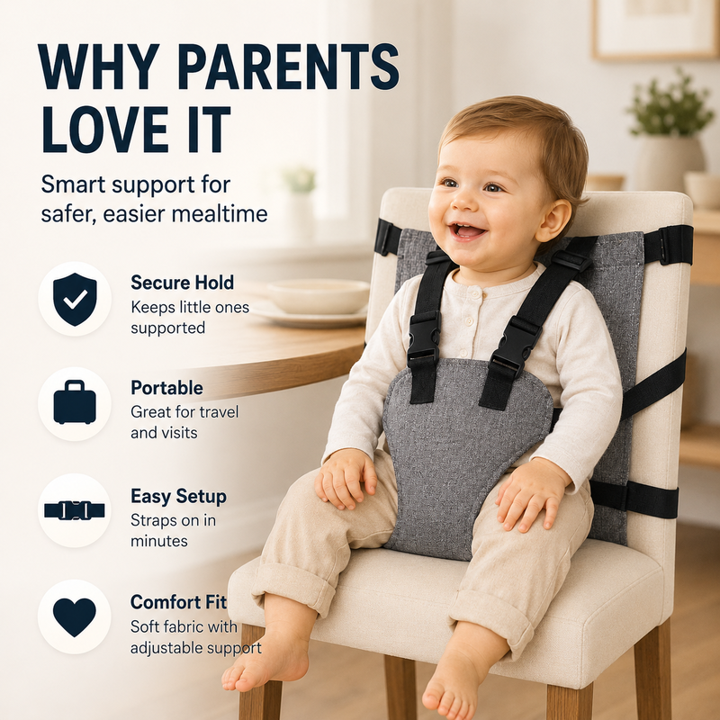 👶 Harnais de sécurité portable pour chaise haute bébé