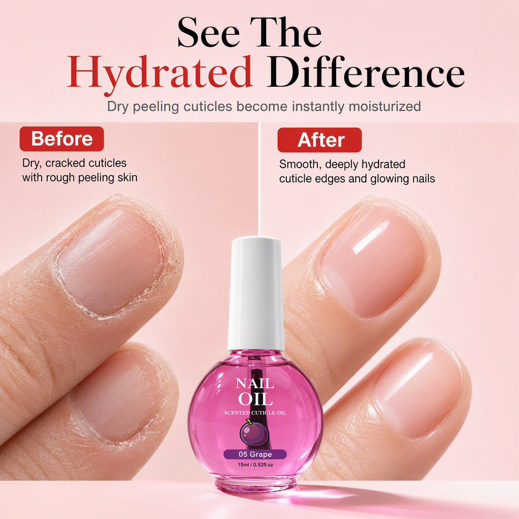 💞 Plus de 10 000 exemplaires vendus ! Huile de soin pour cuticules — hydratation en profondeur, disponible en 6 parfums et dotée d'un pinceau de précision. Pour des ongles sains et beaux — procurez-vous la vôtre dès maintenant ! ✅
