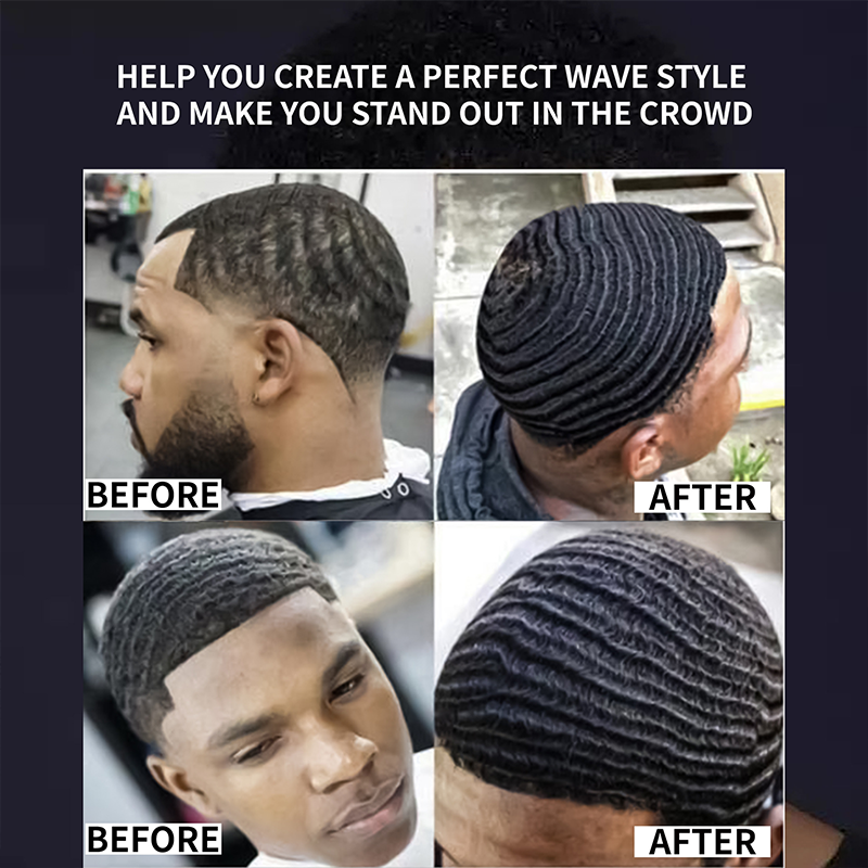 Pommade à Ondules Tenue Moyenne, Cire Cheveux Brillante à Base d’Eau